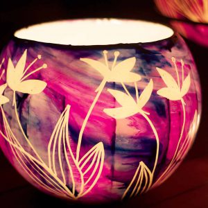 Votive candles are a beautiful bright light to burn in your lantern.