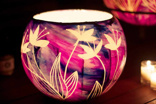 Votive candles are a beautiful bright light to burm to your lantern.