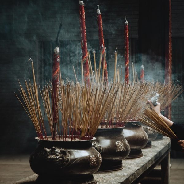 Burning Sandalwood incense. Photo by Chinh Le Duc on Unsplash